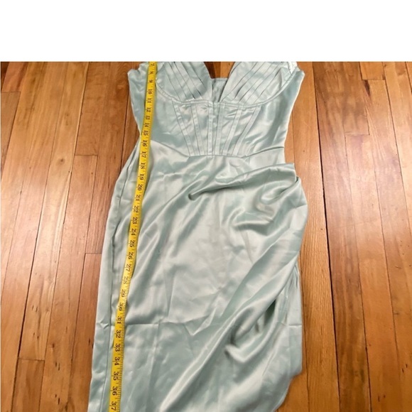 NWT Cereda pistachio satin mini dress (medium) - Picture 9 of 11